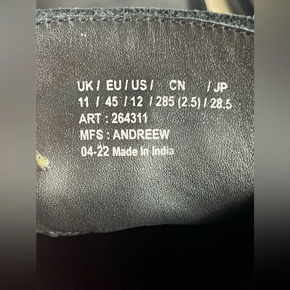 TED BAKER LONDON Andreew Black Leather Chukka Boot Men's Size US 12 - Picture 4 of 5